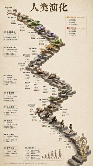 3D 石阶演化信息图